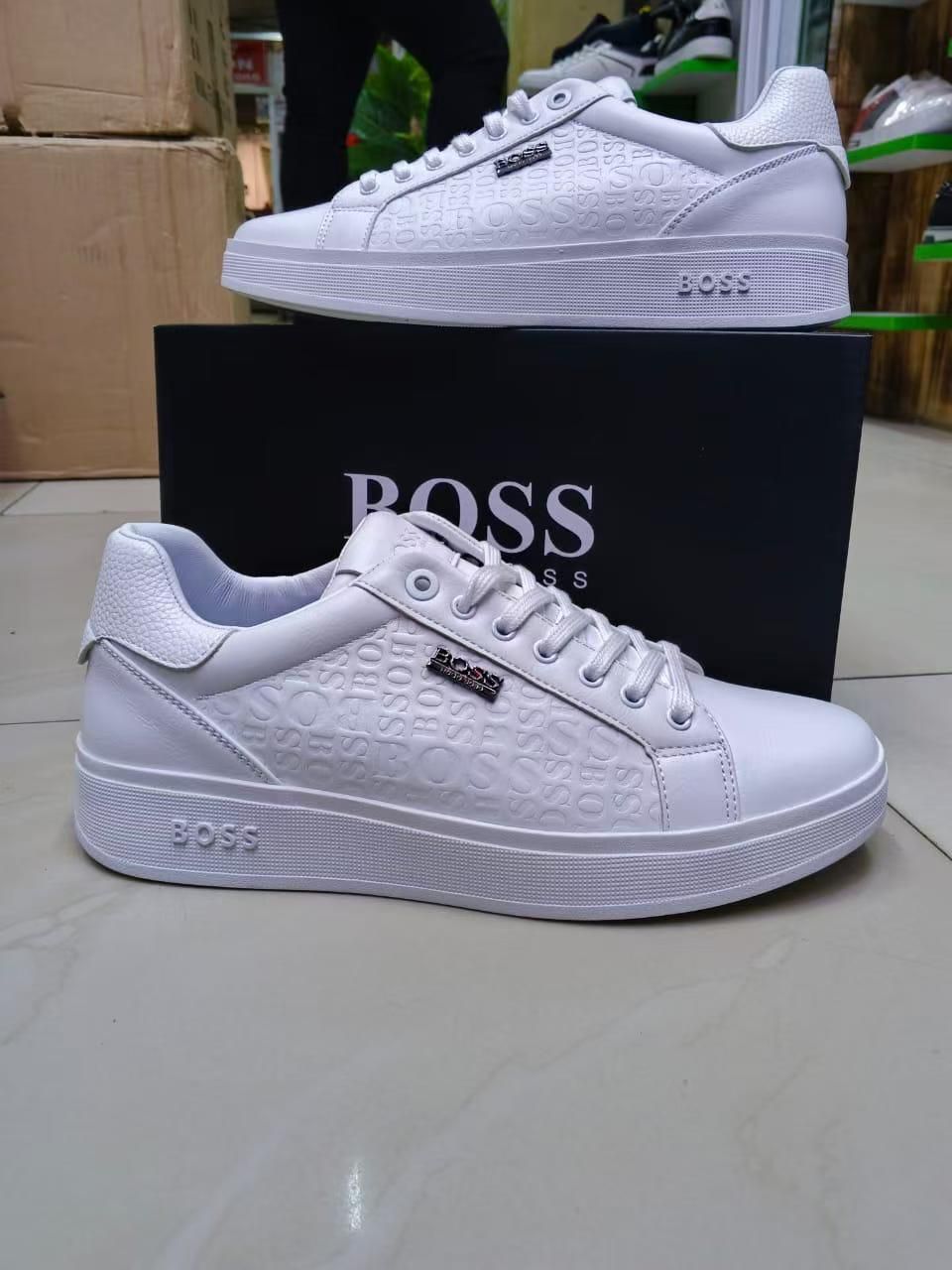 Boss White Casual Sneakers - BOSS Casuals | Mars Collection
