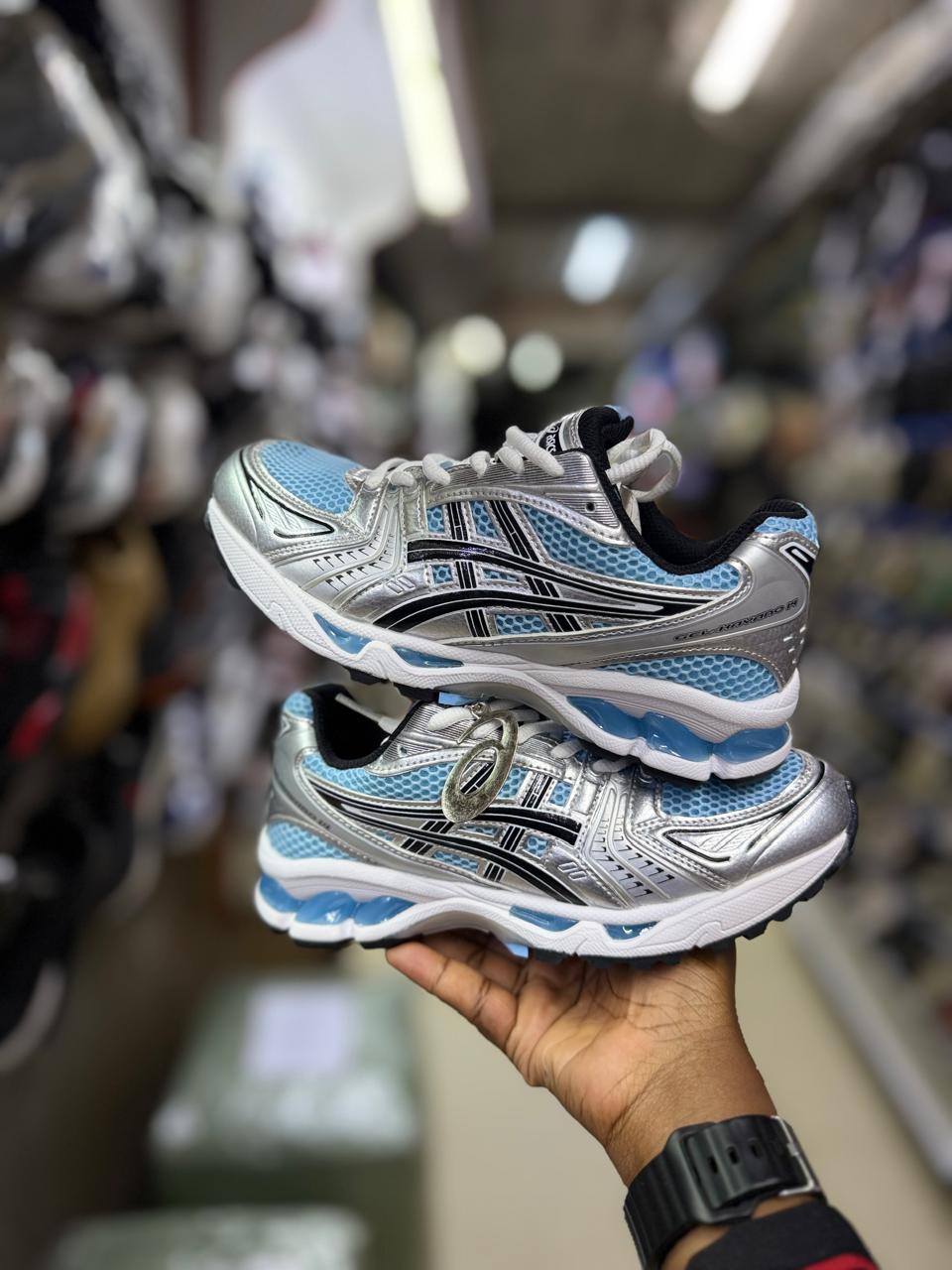 ASICS Silver Blue Sneakers image 3