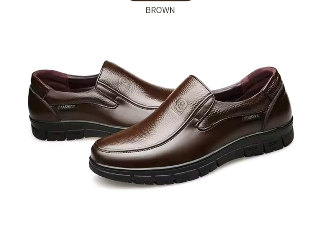 Laceless Coffee Brown Casual Shoes image 4