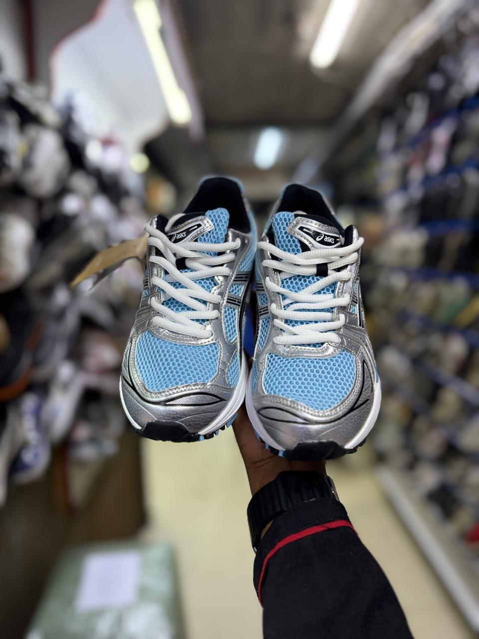 ASICS Silver Blue Sneakers image 2