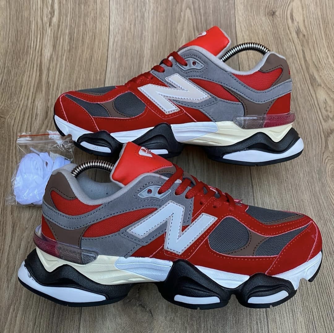 New Balance 9060 Red & Grey Sneakers - New Balance Sneakers | Mars Collection